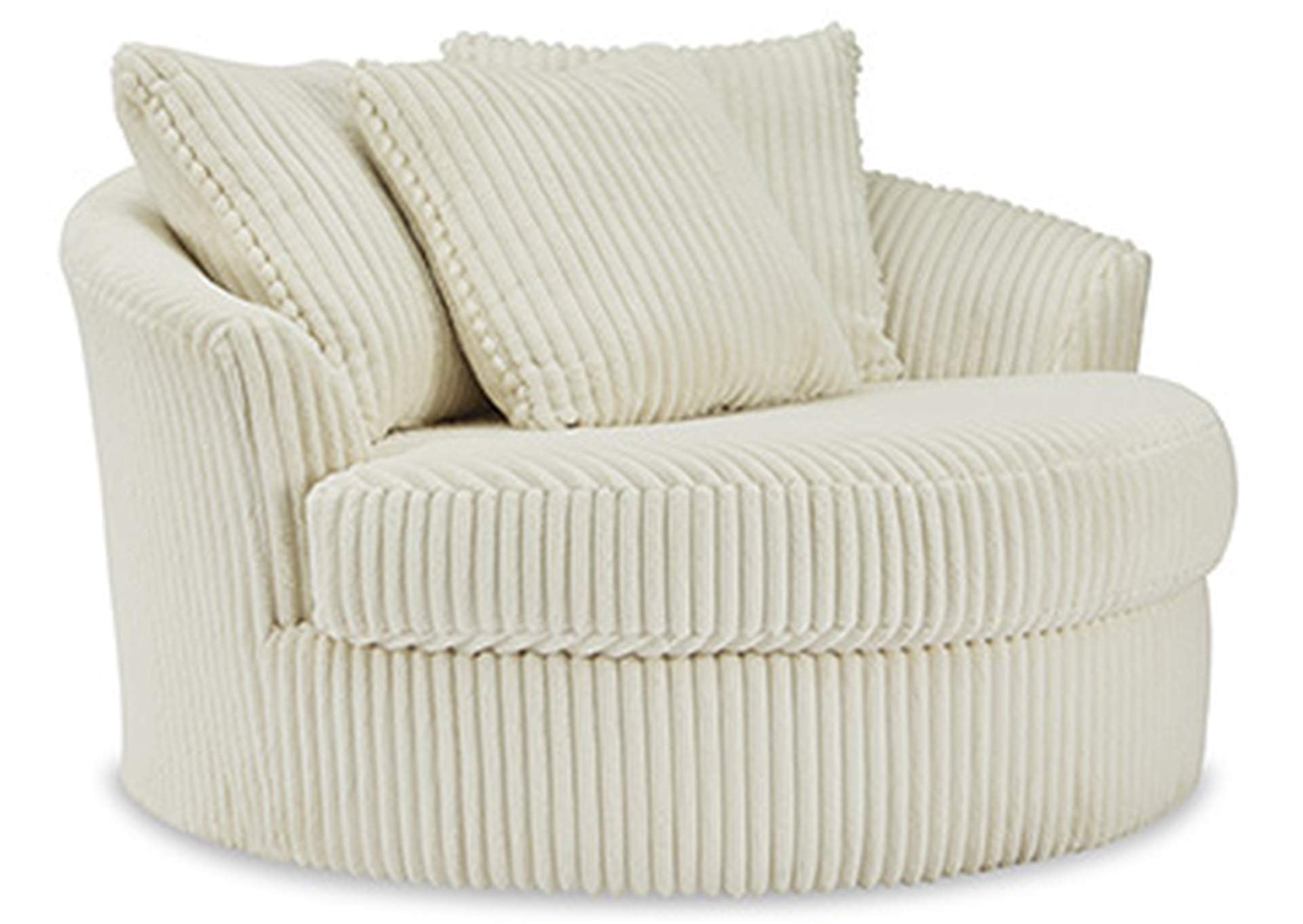 Lindyn Oversized Swivel Accent Chair angled view