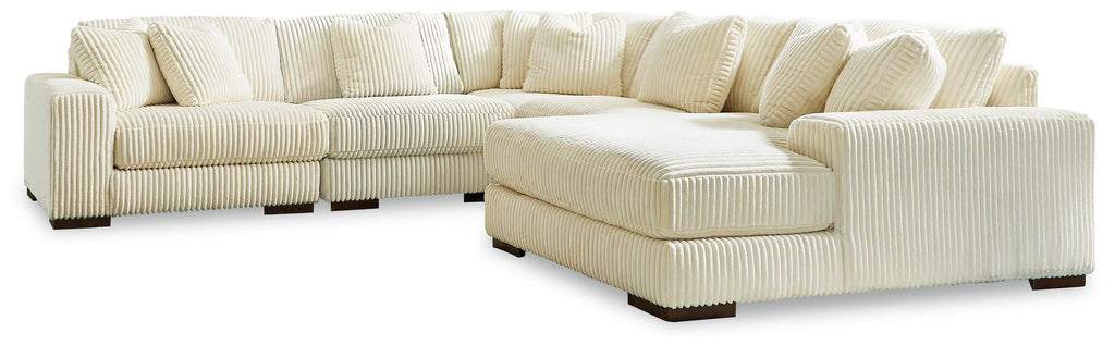 Lindyn sectional, 5-Piece Sectional with Chaise · Right-Facing Chaise · 131 × 132 × 38 in, view 1