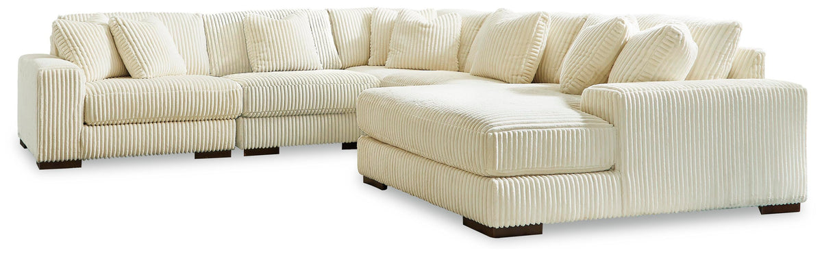 Lindyn sectional, 5-Piece Sectional with Chaise · Right-Facing Chaise · 131 × 132 × 38 in, view 1