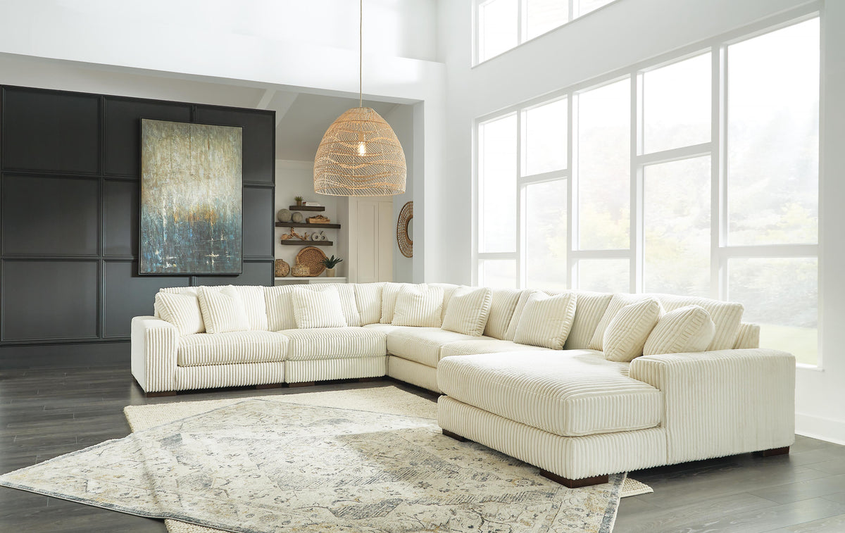 Lindyn sectional, 6-Piece Sectional with Chaise · Right-Facing Chaise · 131 × 171 × 38 in, view 2