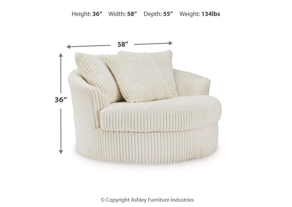 Lindyn Oversized Swivel Accent Chair dimensions
