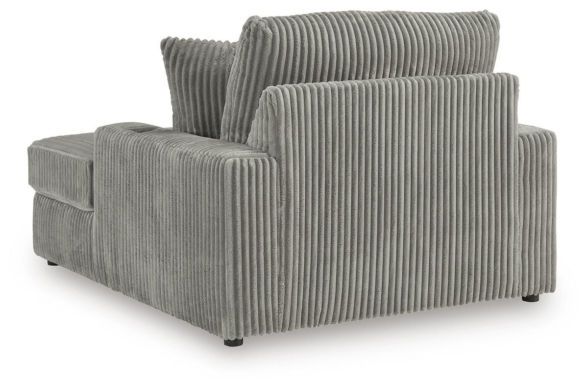 Lindyn Chaise in Fog, back view