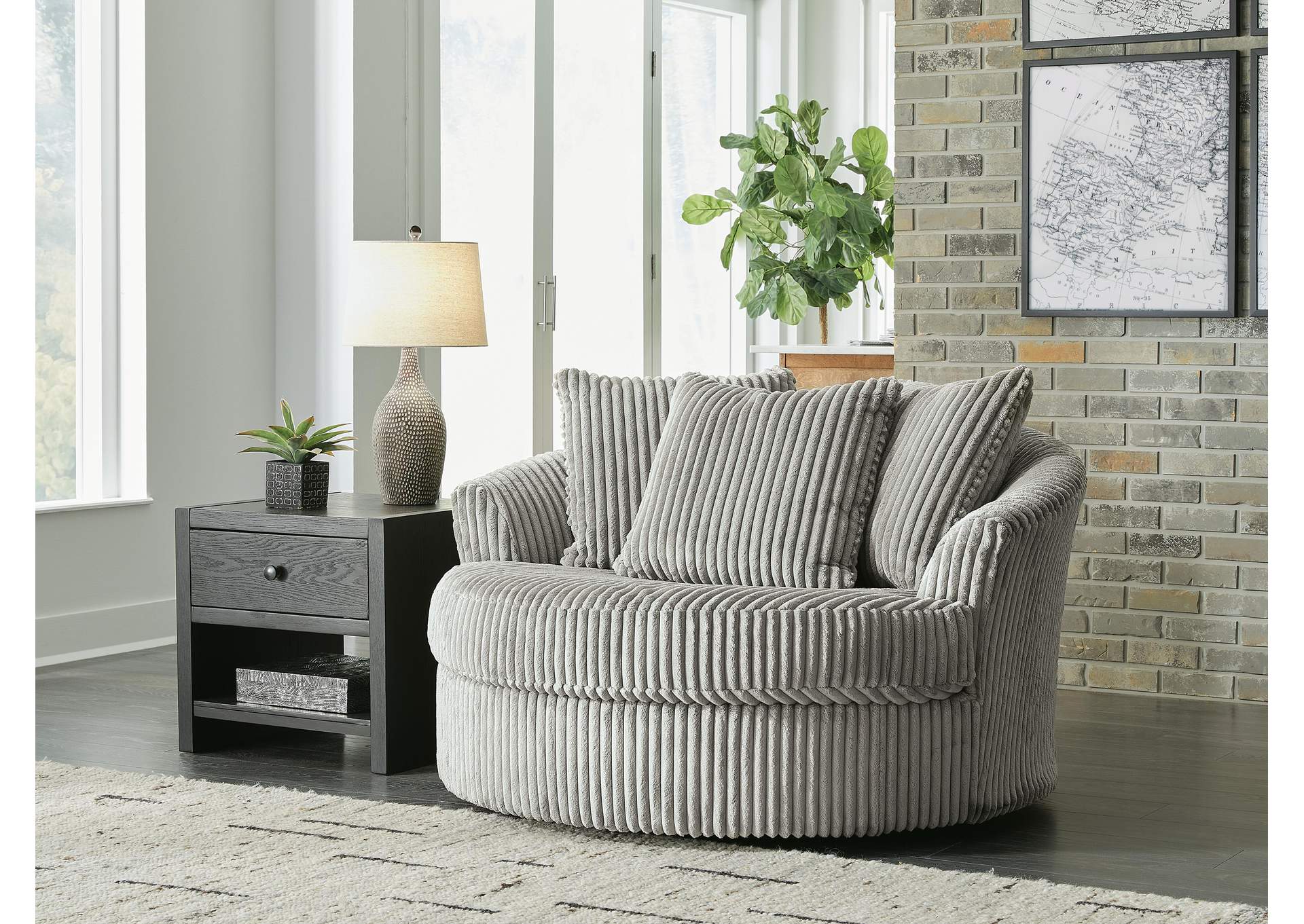 Lindyn Oversized Swivel Accent Chair