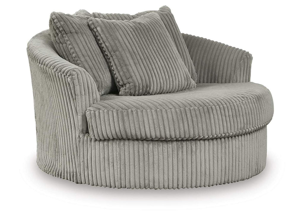 Lindyn Oversized Swivel Accent Chair angled view