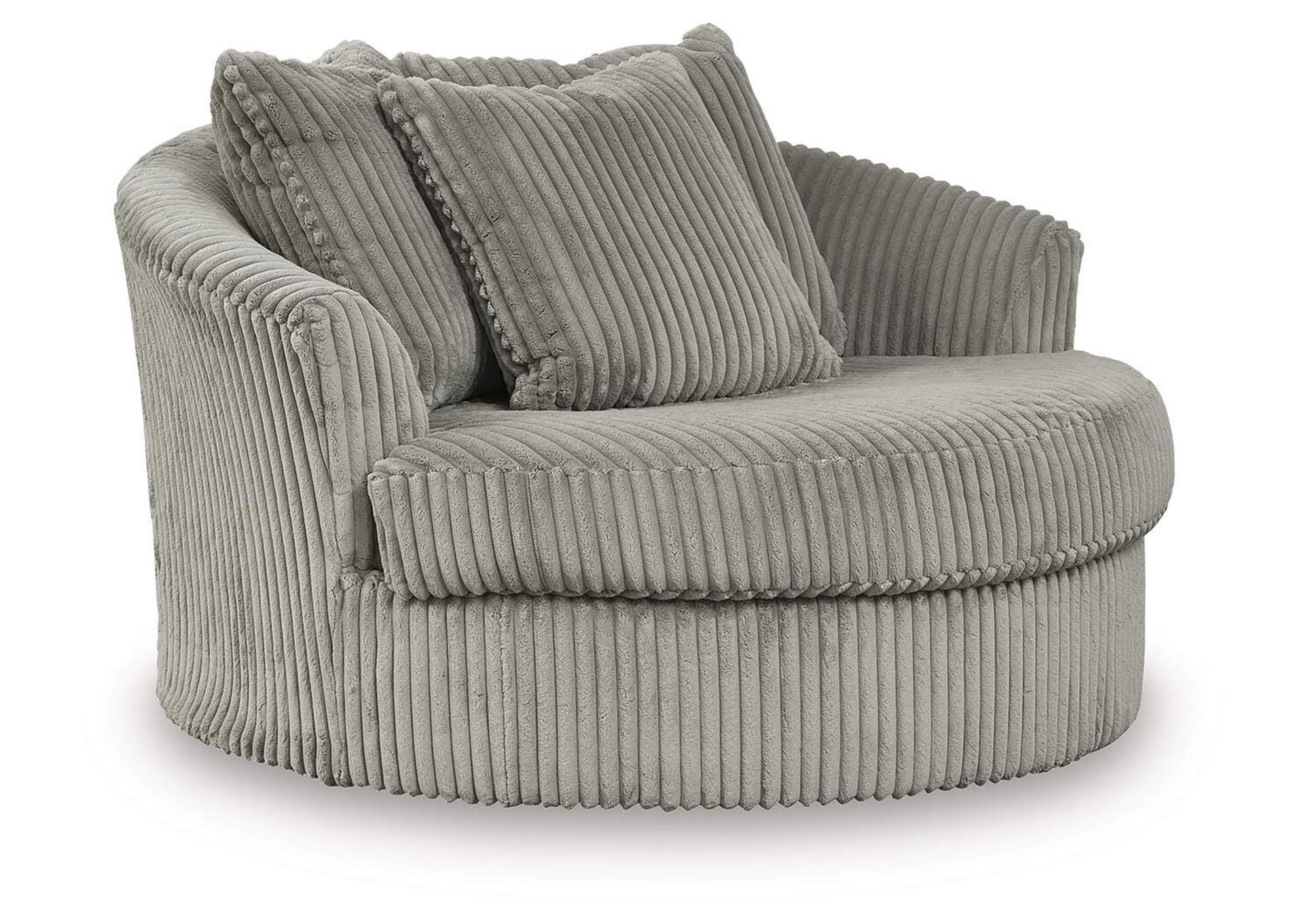 Lindyn Oversized Swivel Accent Chair angled view