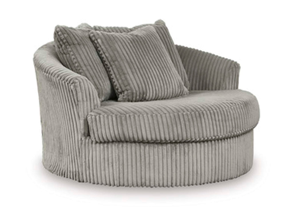 Lindyn Oversized Swivel Accent Chair angled view