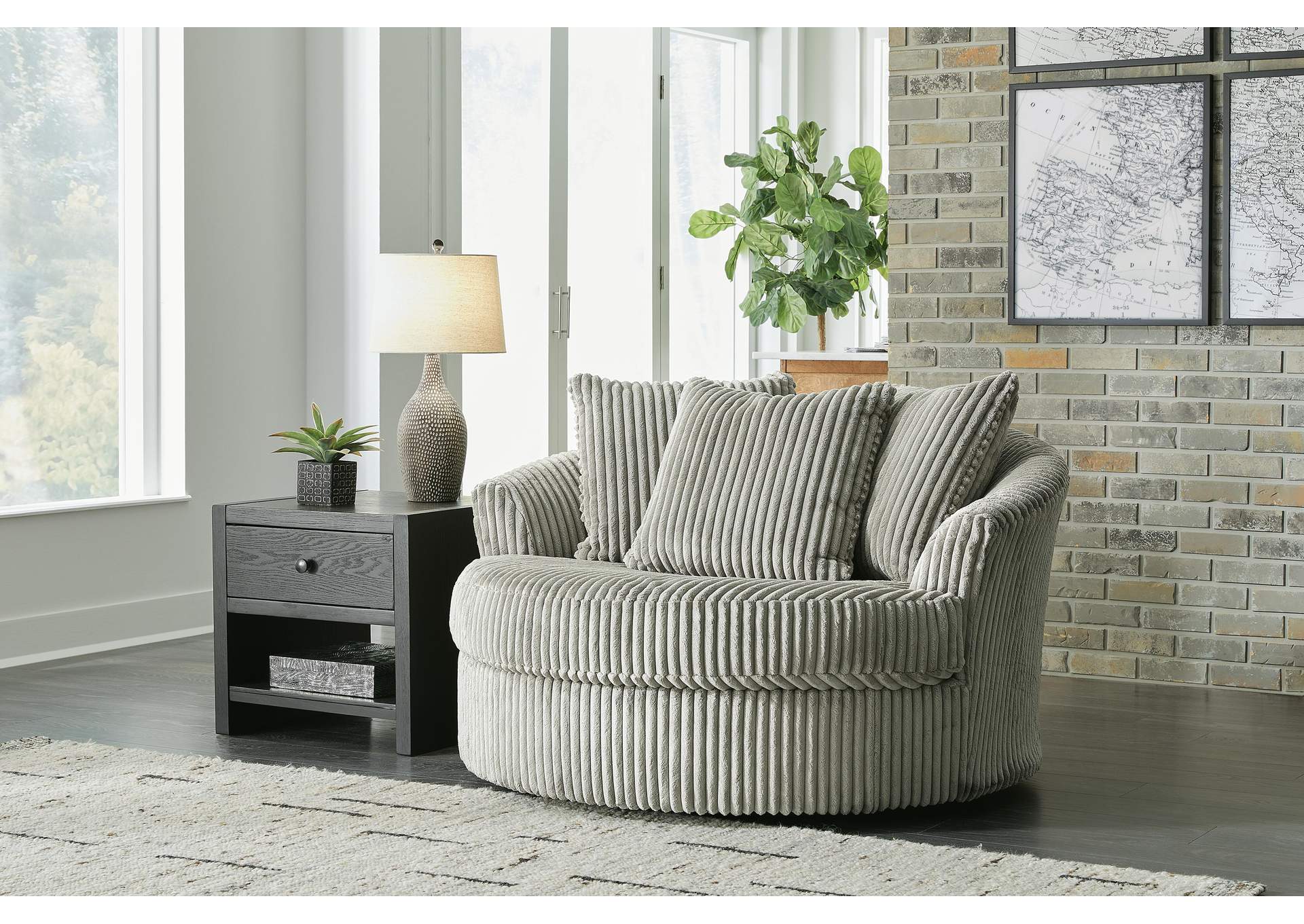 Lindyn Oversized Swivel Accent Chair