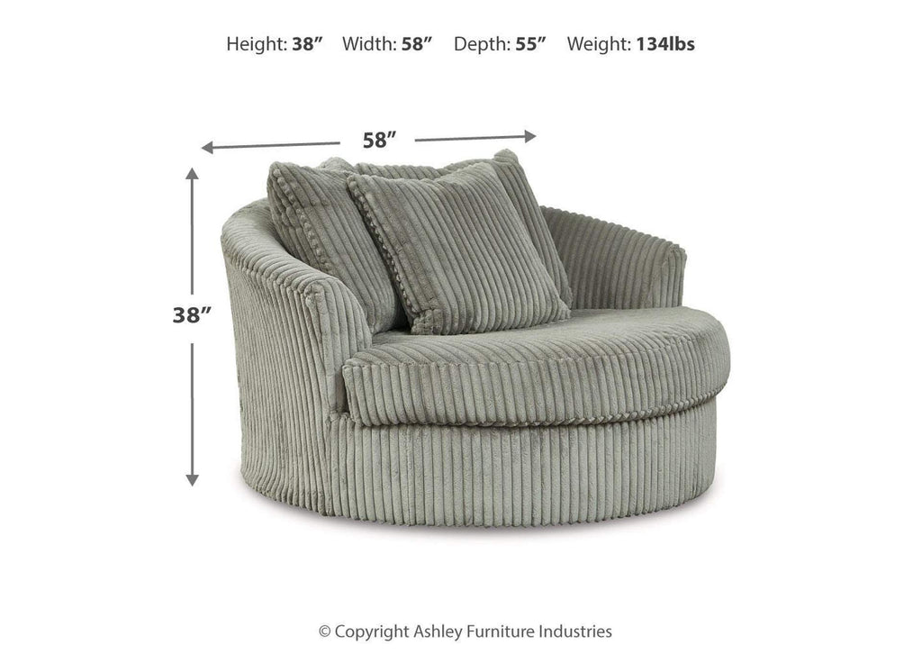 Lindyn Oversized Swivel Accent Chair dimensions