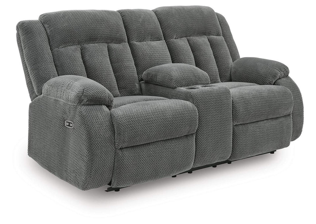 Observation Power Reclining Loveseat with Console angled view