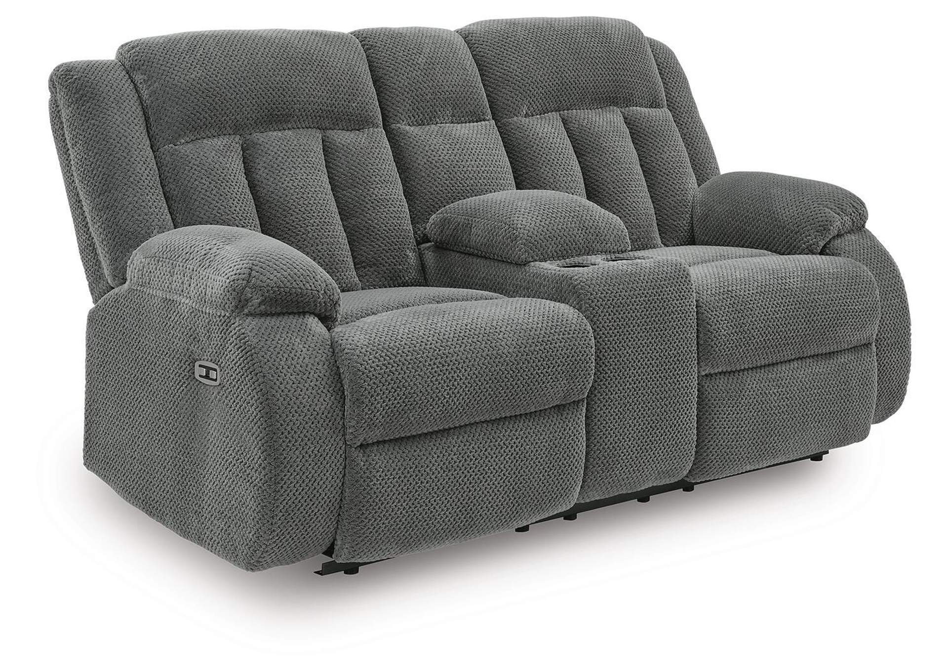 Observation Power Reclining Loveseat with Console angled view