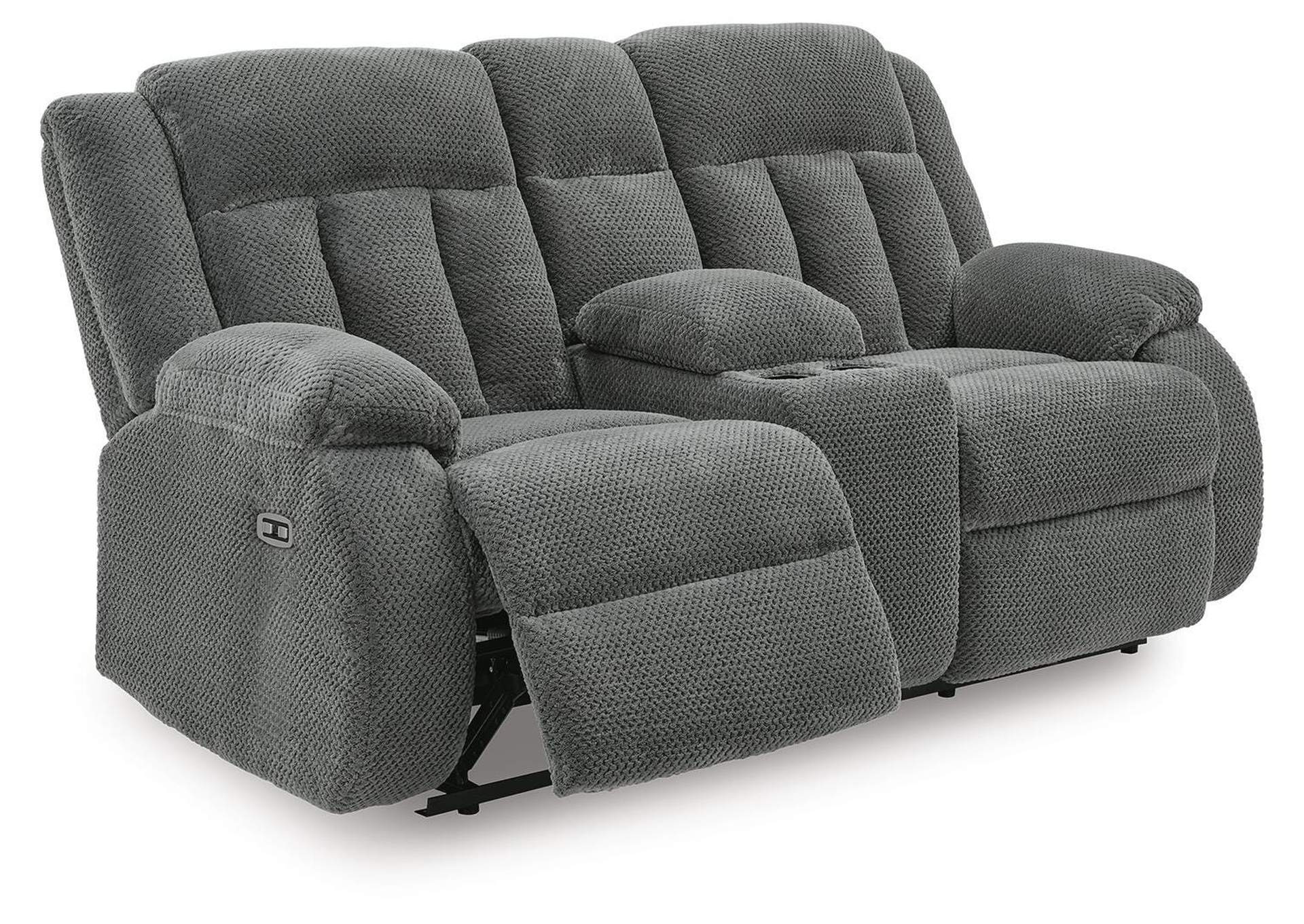 Observation Power Reclining Loveseat with Console angled view