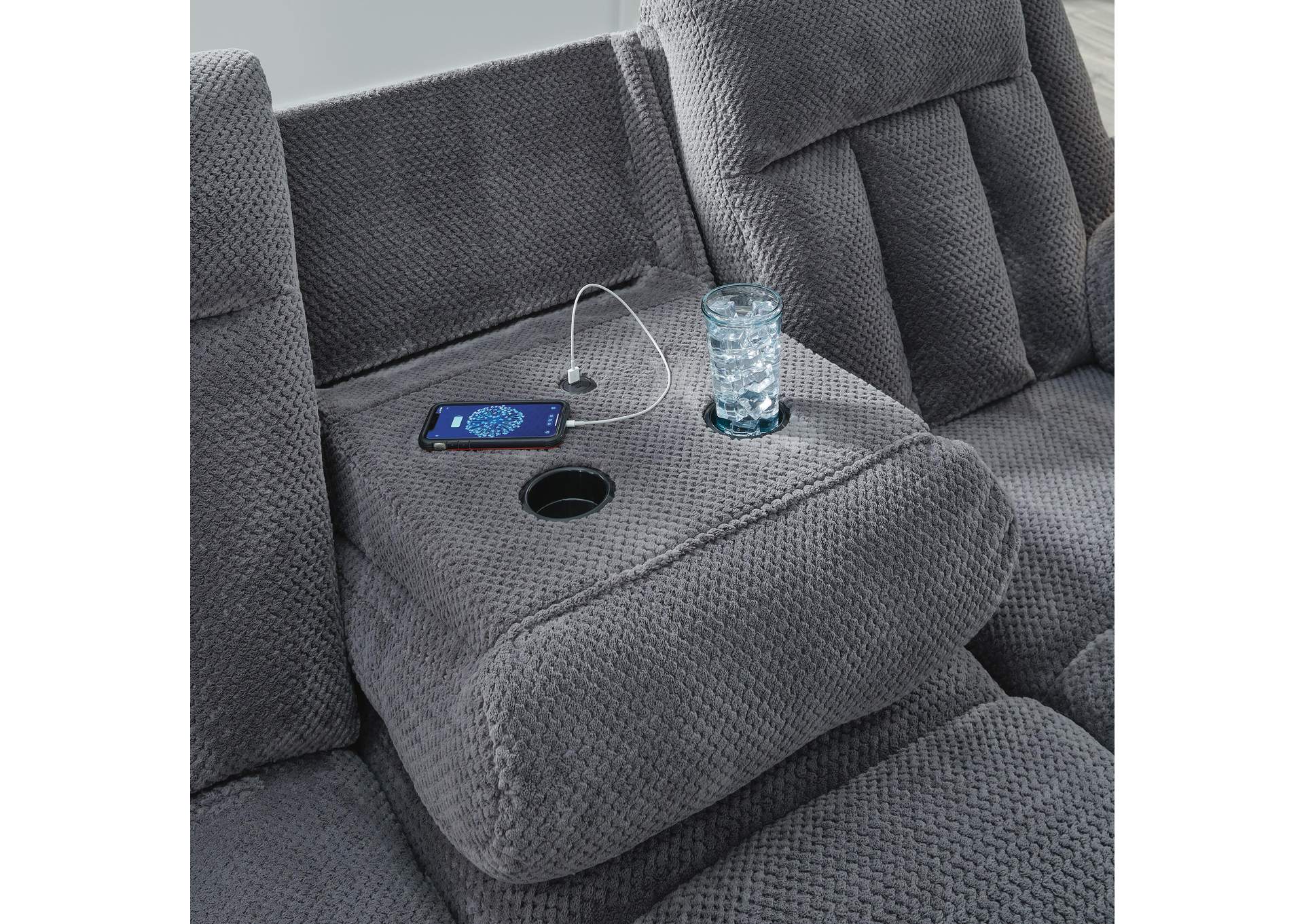 Observation Power Reclining Sofa with Drop Down Table detail