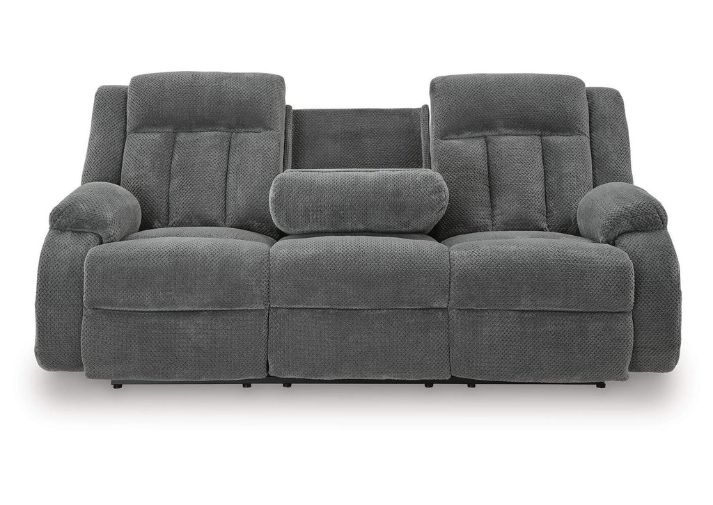 Observation Power Reclining Sofa with Drop Down Table front view