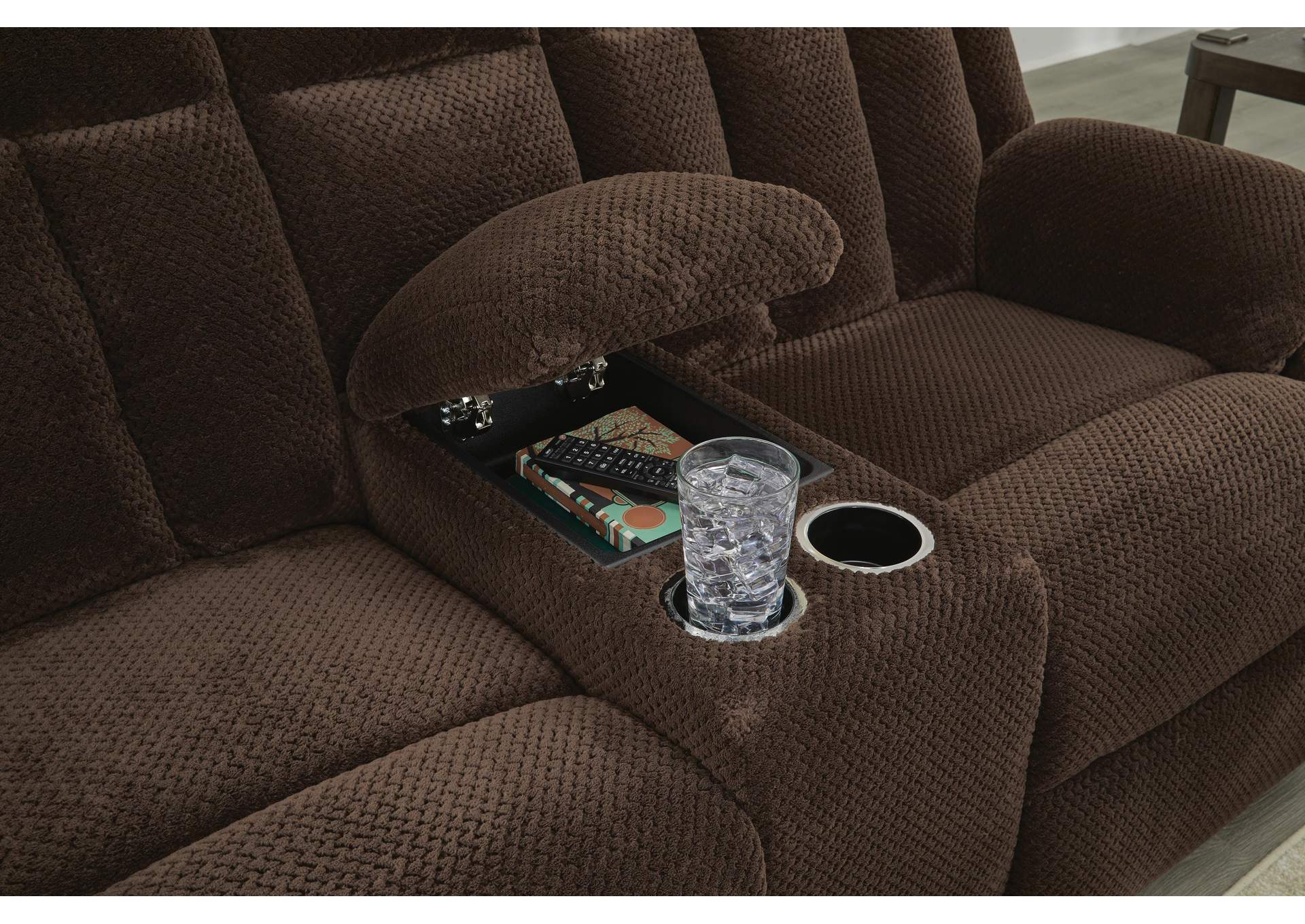 Observation Power Reclining Loveseat with Console detail