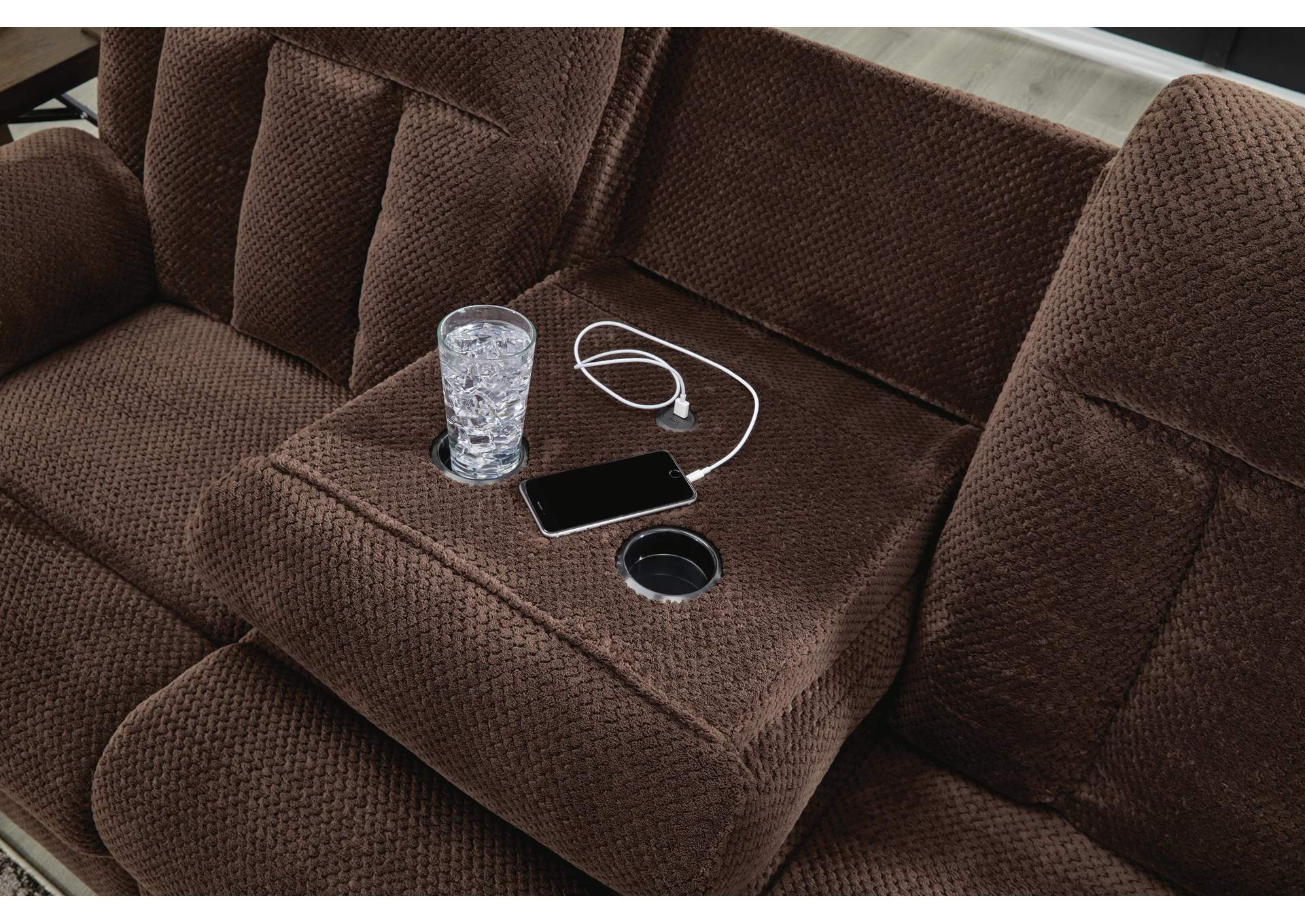 Observation Power Reclining Sofa with Drop Down Table detail