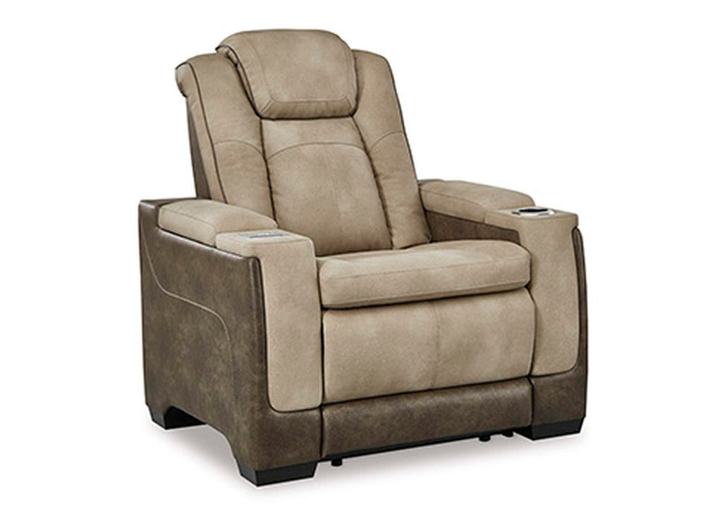Next-Gen DuraPella Dual Power Recliner with Storage Arms in Sand — detail 3