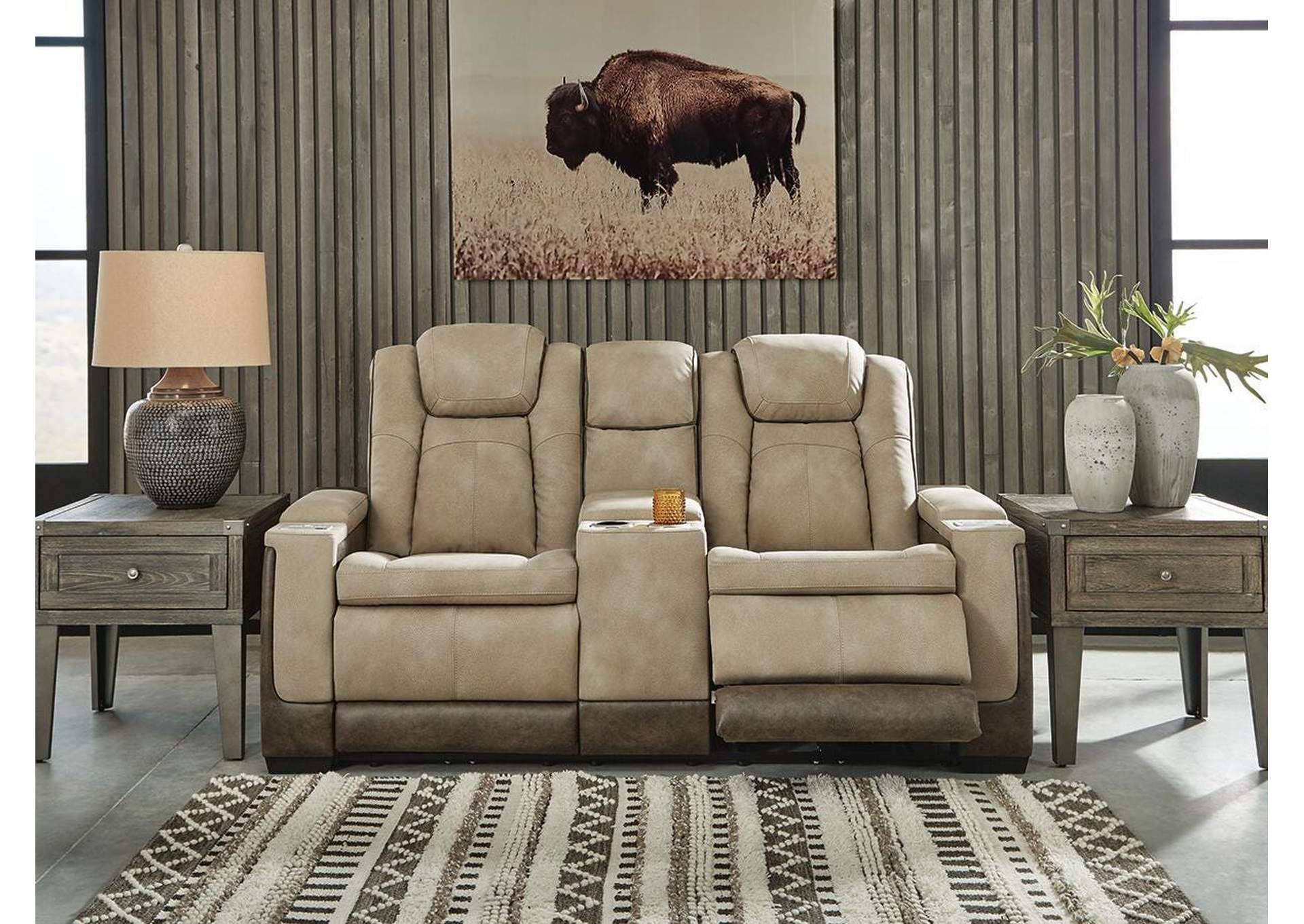 Next-Gen DuraPella Power Reclining Loveseat with Console