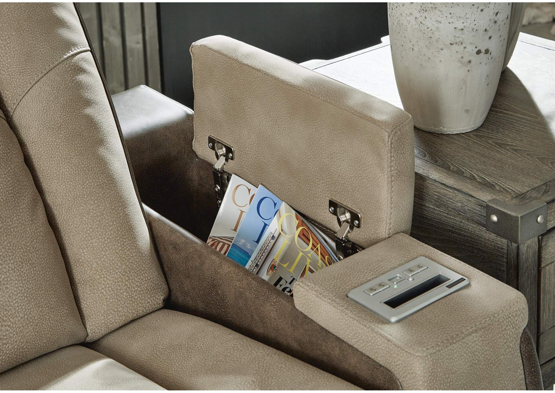 Next-Gen Durapella Performance Fabric Dual Power Reclining Sofa, Loveseat, and Recliner fabric detail