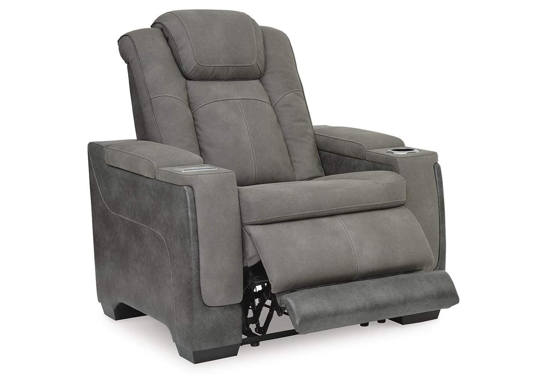 Next-Gen DuraPella Dual Power Recliner with Storage Arms in Slate — detail 4