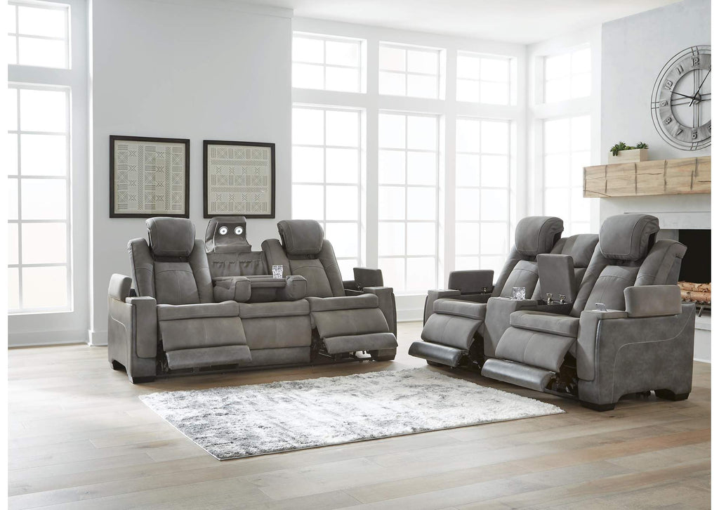 Next-Gen Durapella Performance Fabric Dual Power Reclining Sofa and Loveseat fabric detail