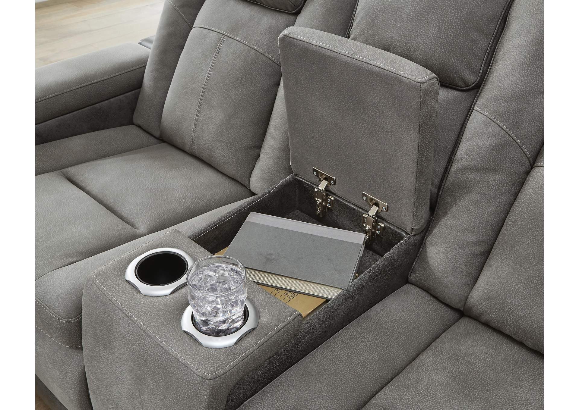 Next-Gen DuraPella Power Reclining Loveseat with Console