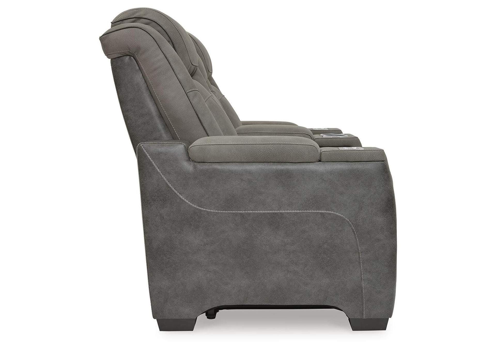 Next-Gen DuraPella Power Reclining Loveseat with Console side view