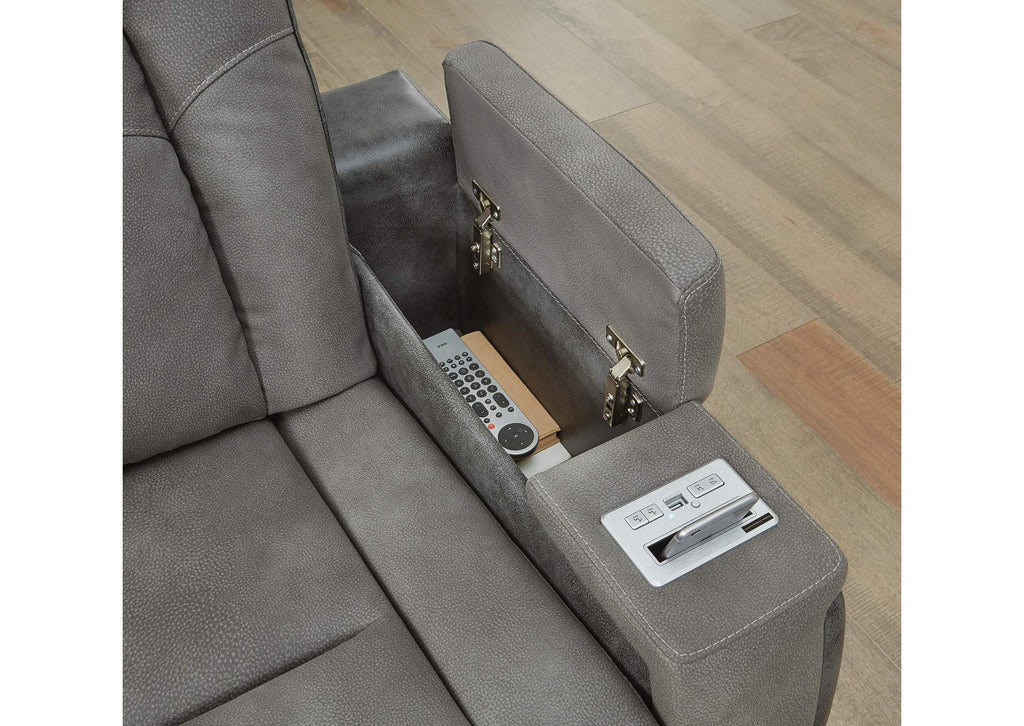 Next-Gen Durapella Performance Fabric Dual Power Reclining Sofa and Loveseat fabric detail