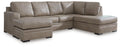 Amuleto sectional, 2-Piece Sectional with Chaise · Right-Facing Chaise · 124 × 86 × 40 in, view 1