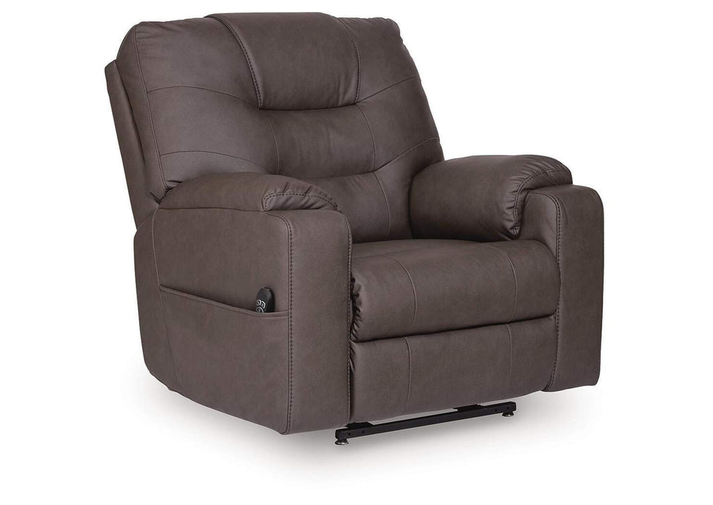 Belmone Pike Power Lift Recliner angled view