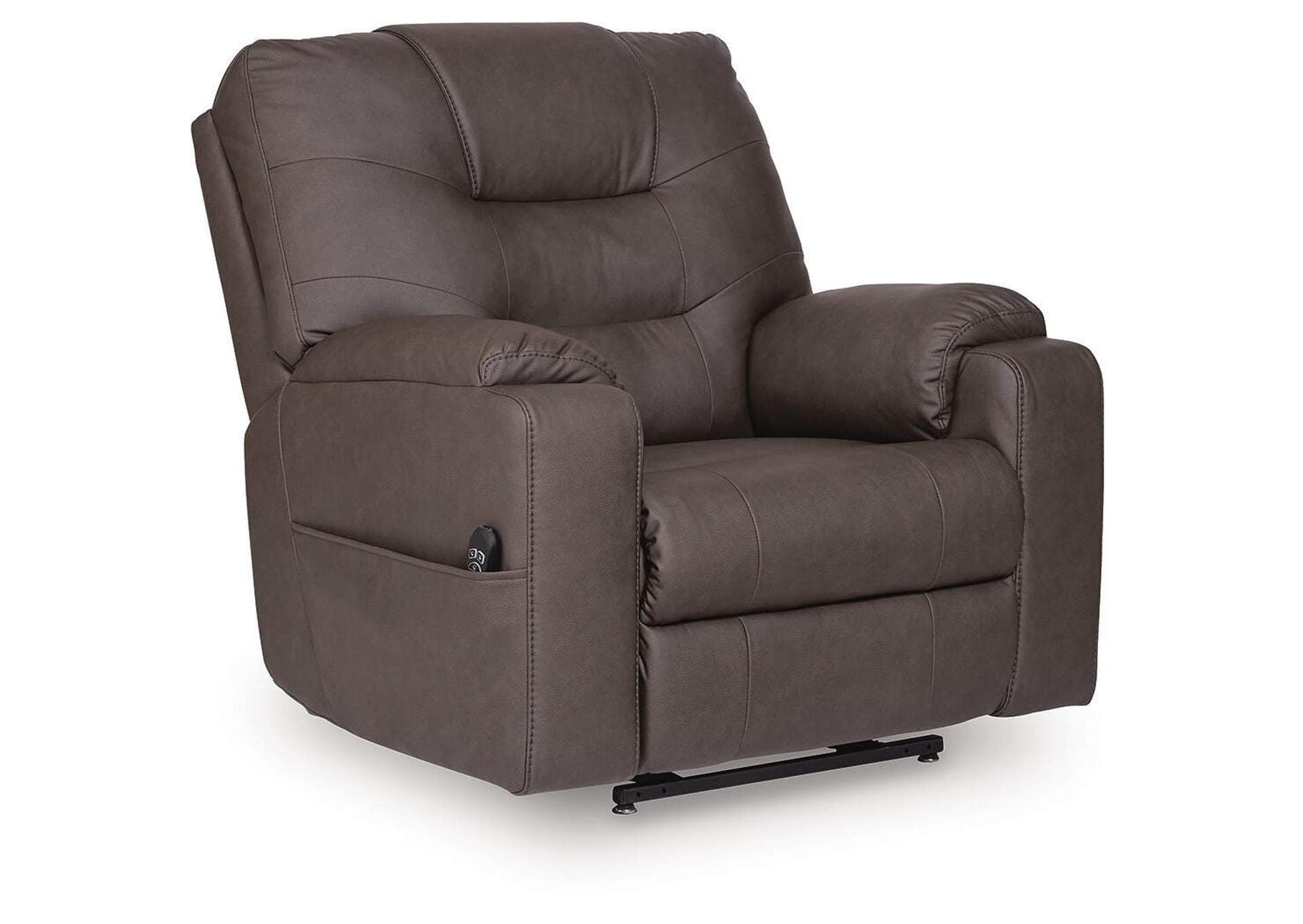 Belmone Pike Power Lift Recliner angled view
