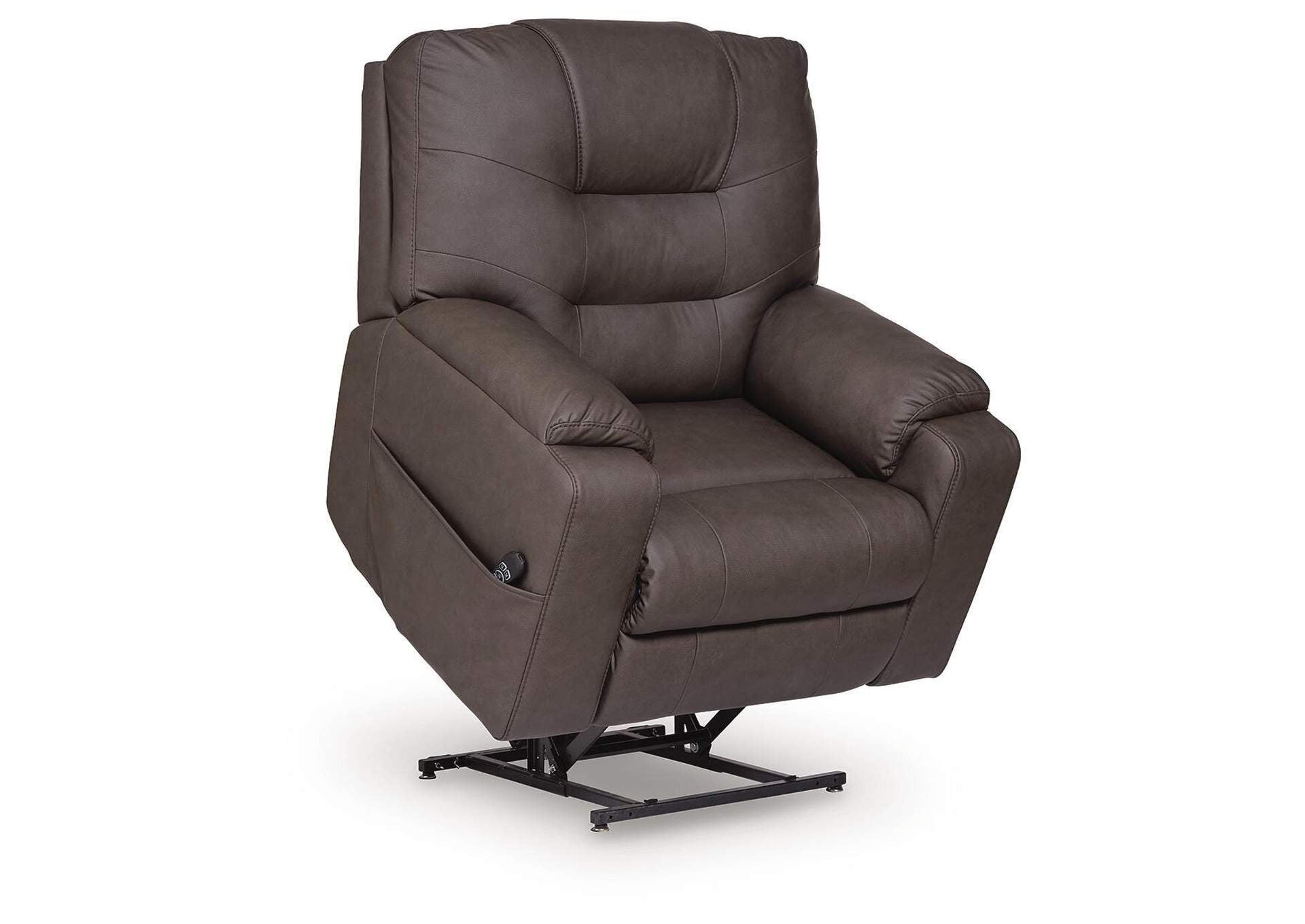 Belmone Pike Power Lift Recliner angled view