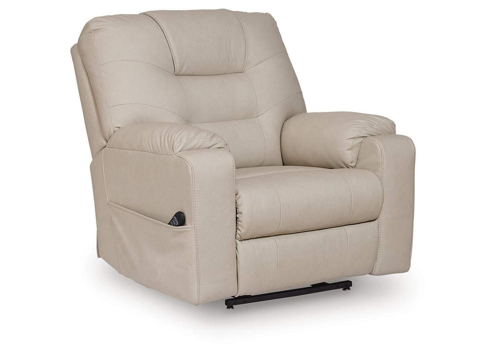 Belmone Pike Power Lift Recliner angled view