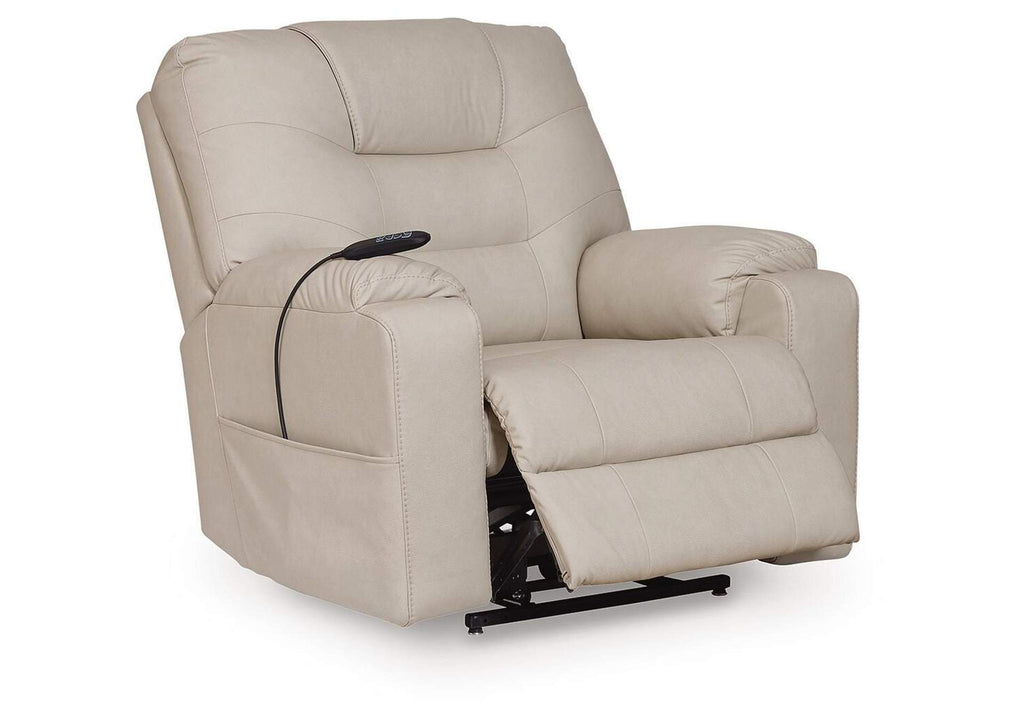 Belmone Pike Power Lift Recliner angled view