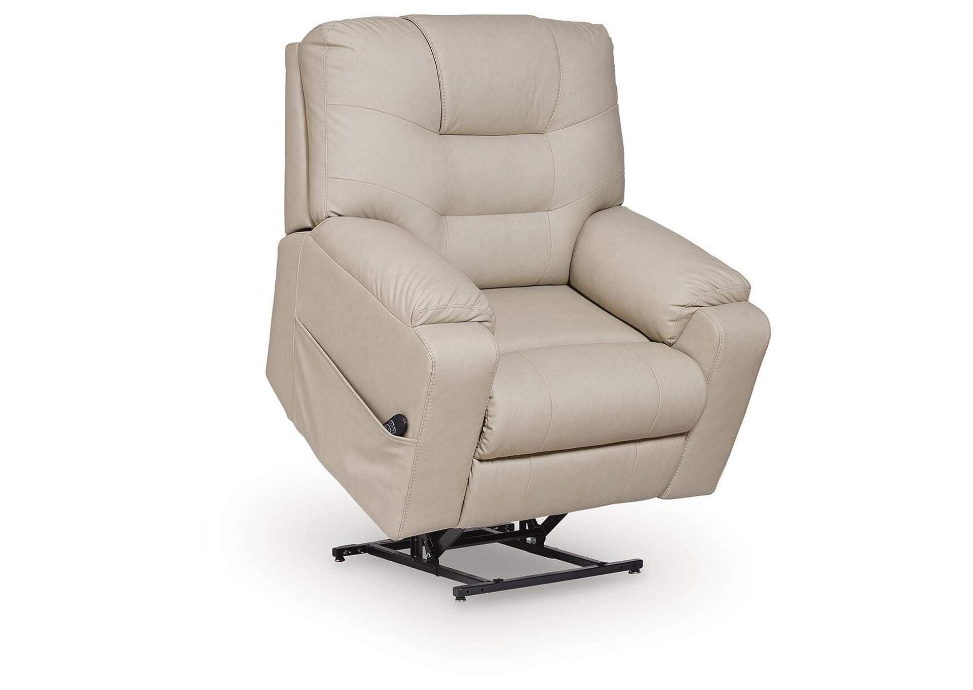 Belmone Pike Power Lift Recliner angled view