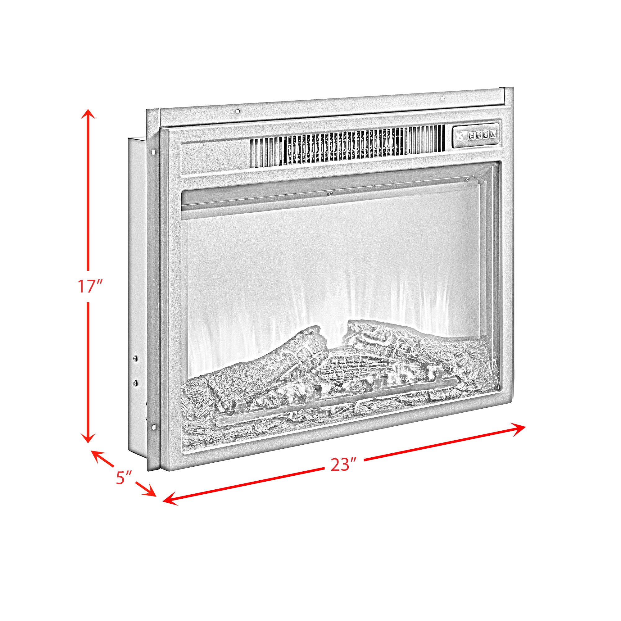 23" Fireplace Insert In Black
