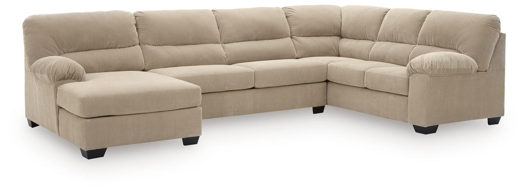SimpleJoy sectional, 3-Piece Sectional with Chaise · Left-Facing Chaise · 145 × 91 × 40 in, view 1