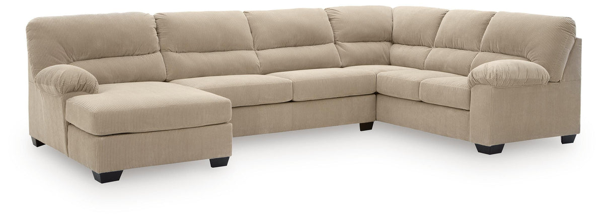 SimpleJoy sectional, 3-Piece Sectional with Chaise · Left-Facing Chaise · 145 × 91 × 40 in, view 1