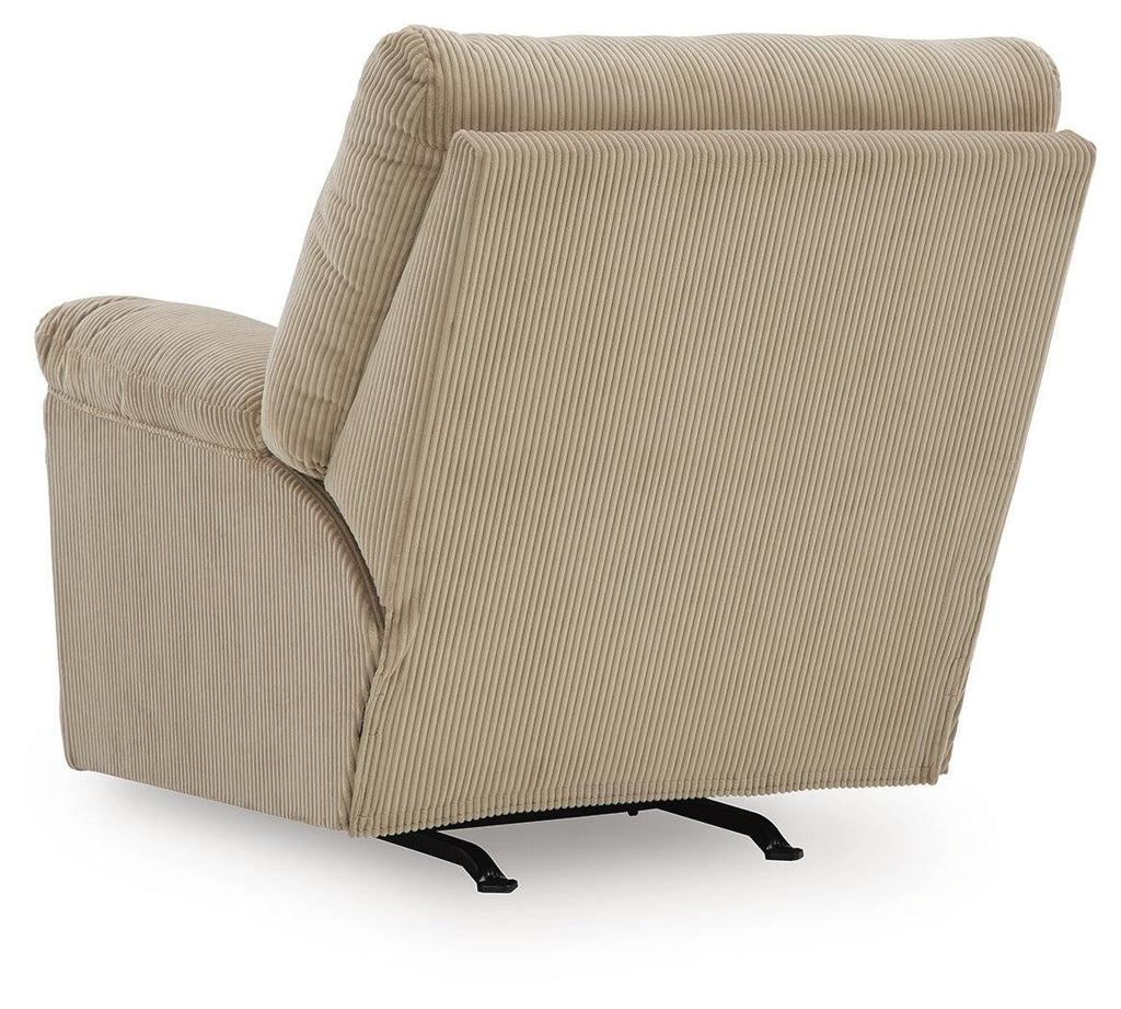SimpleJoy Recliner in Sand, back view