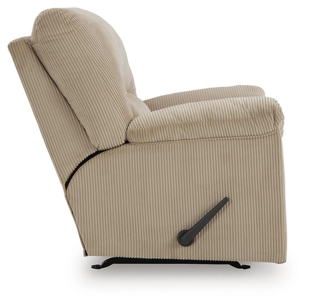 SimpleJoy Recliner in Sand, side view