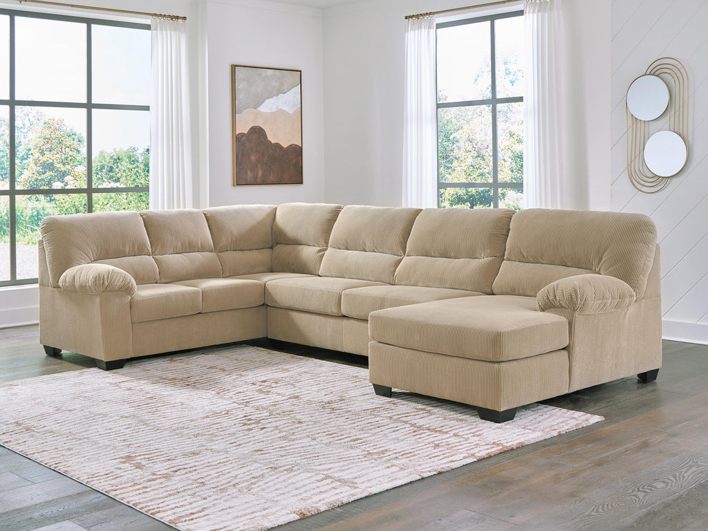 SimpleJoy sectional, 3-Piece Sectional with Chaise · Right-Facing Chaise · 91 × 145 × 40 in, view 2