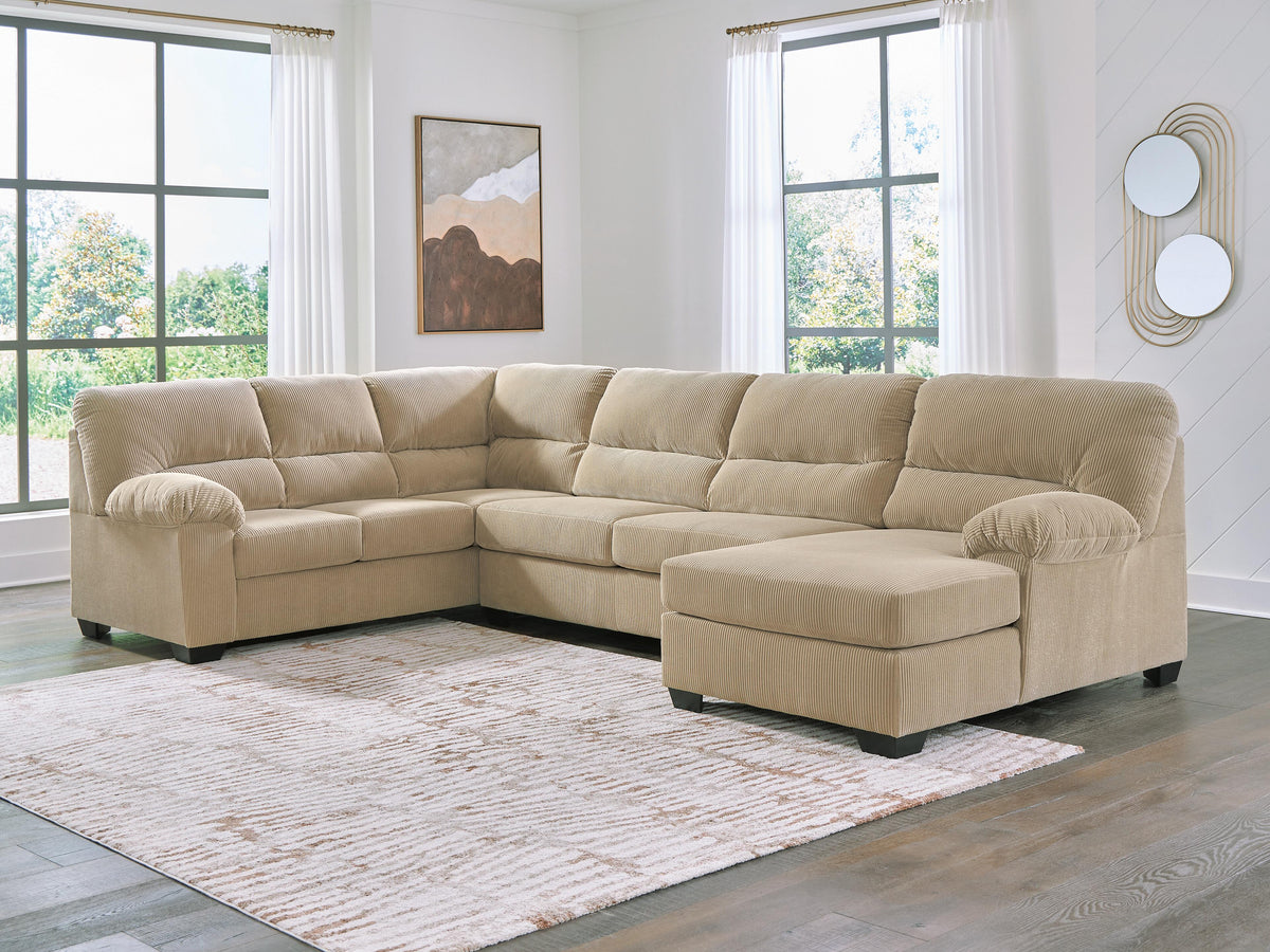 SimpleJoy sectional, 3-Piece Sectional with Chaise · Right-Facing Chaise · 91 × 145 × 40 in, view 2
