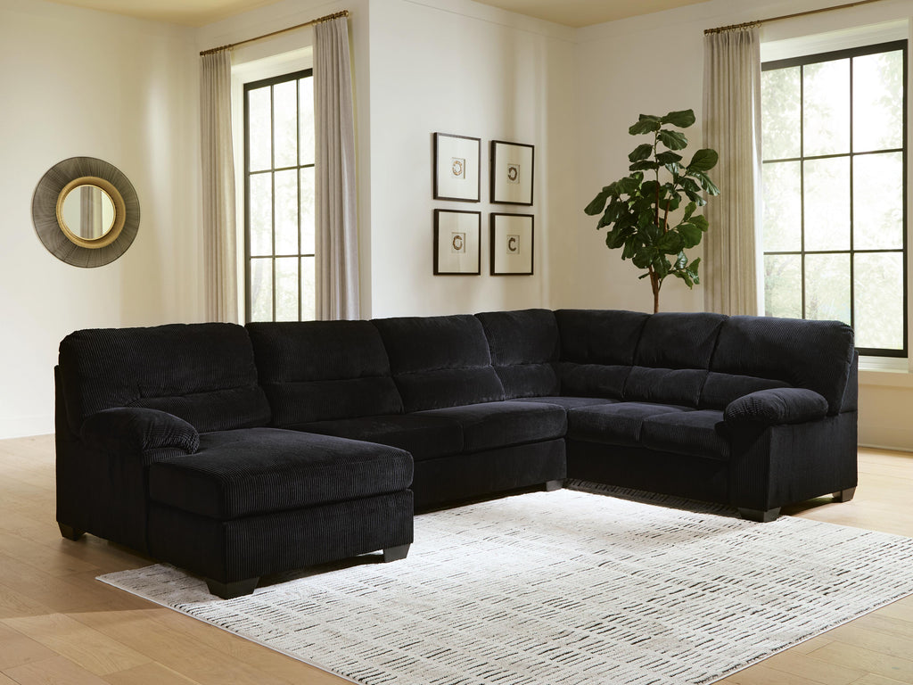 SimpleJoy sectional, 3-Piece Sectional with Chaise · Left-Facing Chaise · 145 × 91 × 40 in, view 2