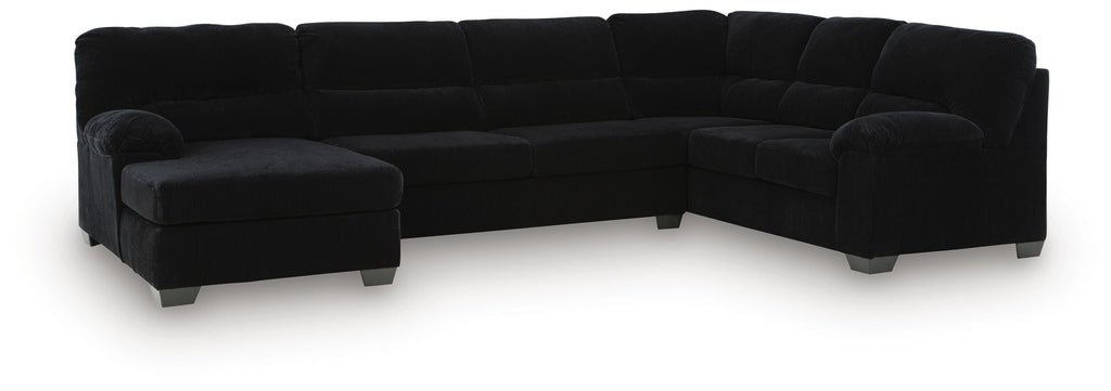 SimpleJoy sectional, 3-Piece Sectional with Chaise · Left-Facing Chaise · 145 × 91 × 40 in, view 1