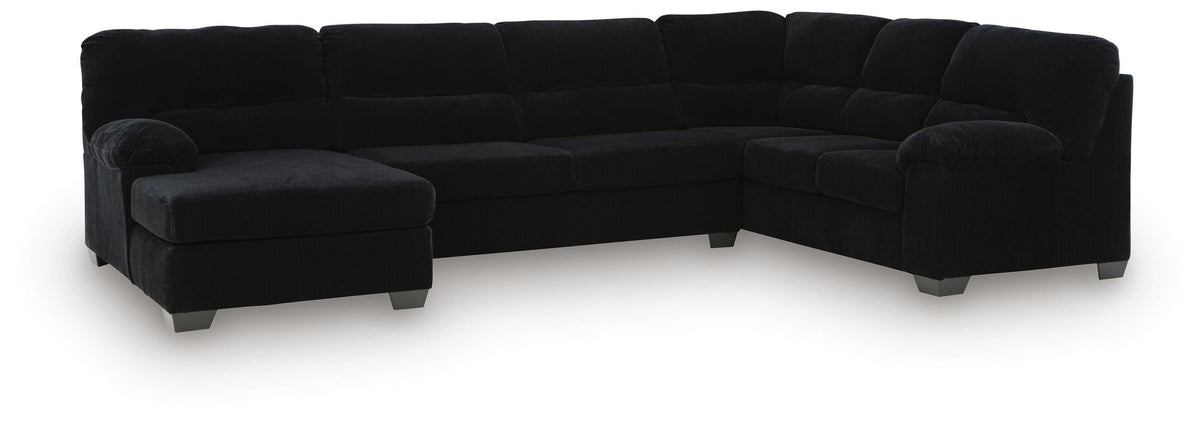 SimpleJoy sectional, 3-Piece Sectional with Chaise · Left-Facing Chaise · 145 × 91 × 40 in, view 1