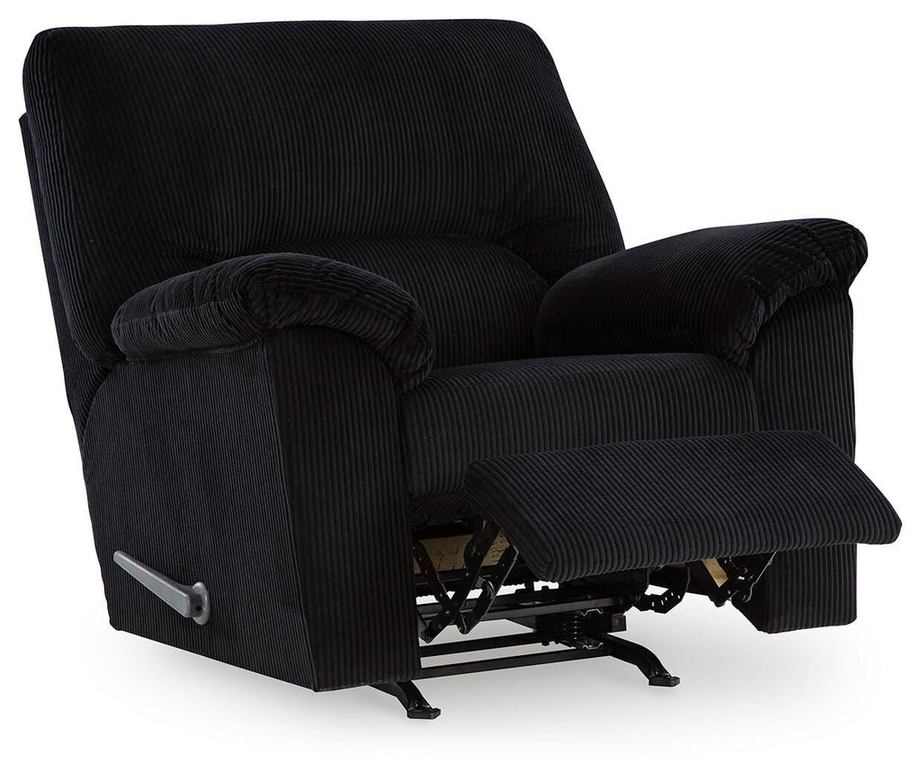 SimpleJoy Recliner in Onyx, open view