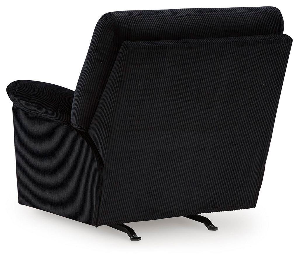 SimpleJoy Recliner in Onyx, back view