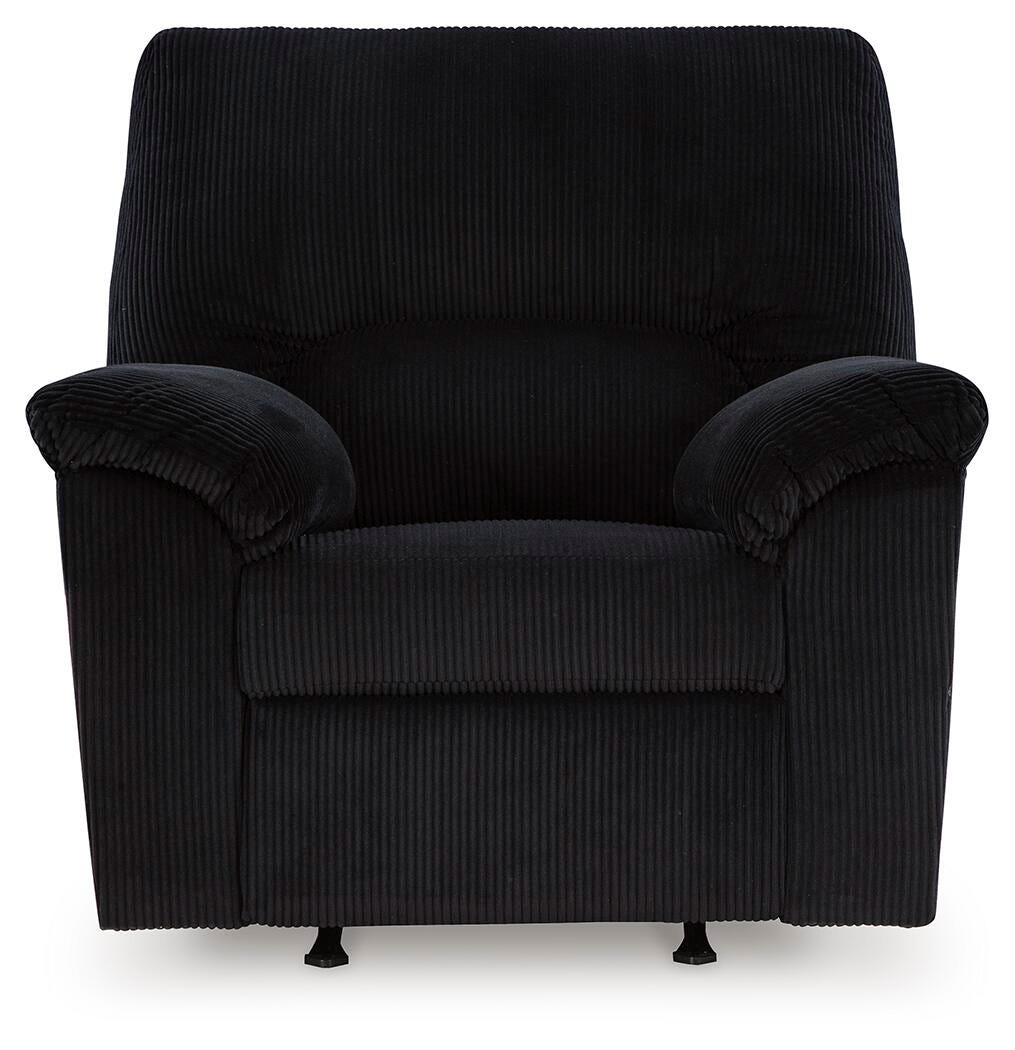 SimpleJoy Recliner in Onyx, front view