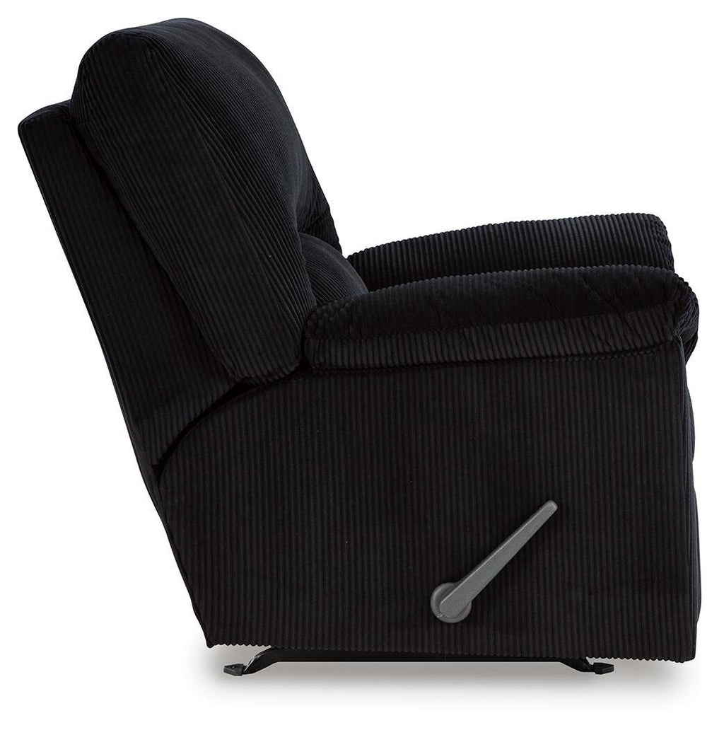 SimpleJoy Recliner in Onyx, side view