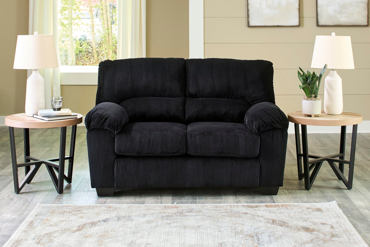 SimpleJoy Loveseat in Onyx, alternate view 3