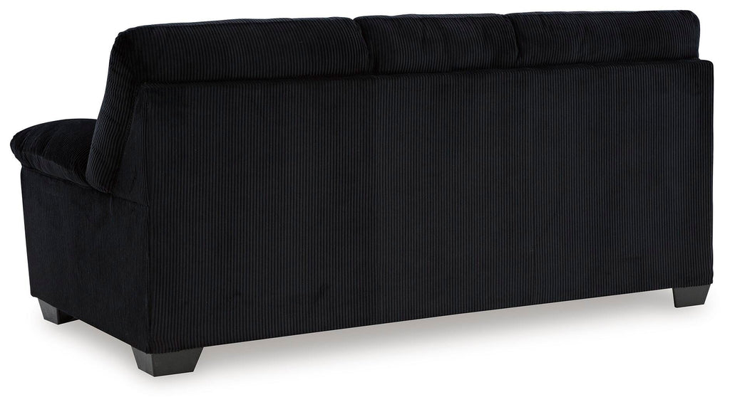 SimpleJoy Sofa in Onyx, back view